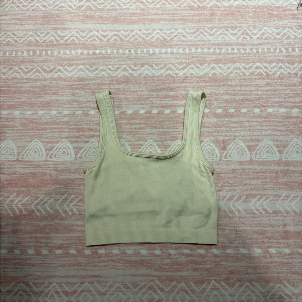 yellow primark crop/tank top